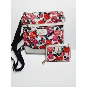 Juicy Couture Charm School Crossbody Bag With Matching Wallet  Floral